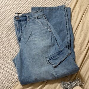 Jessica Simpson Light Blue Cargo Relaxed Jeans